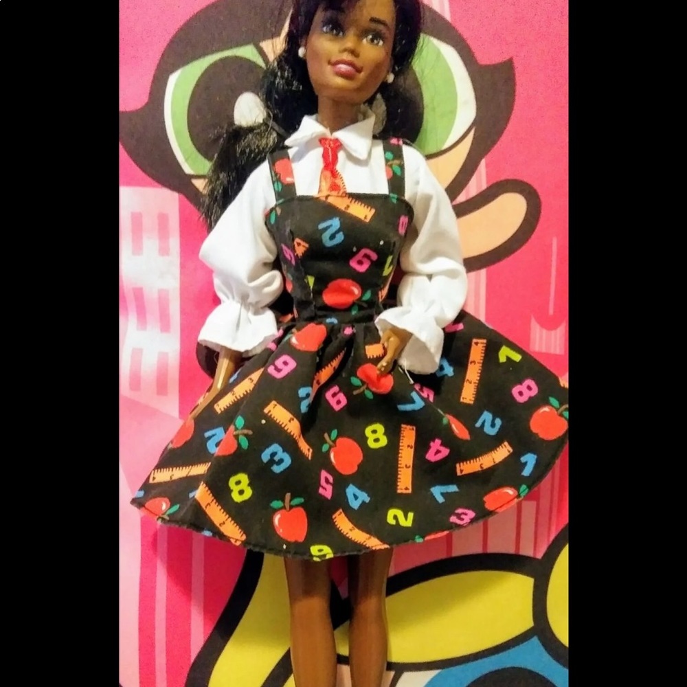 Vintage 1995 African American Barbie Doll teacher